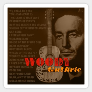 Woody Guthrie  "This Machine Kills Fascists" Sticker